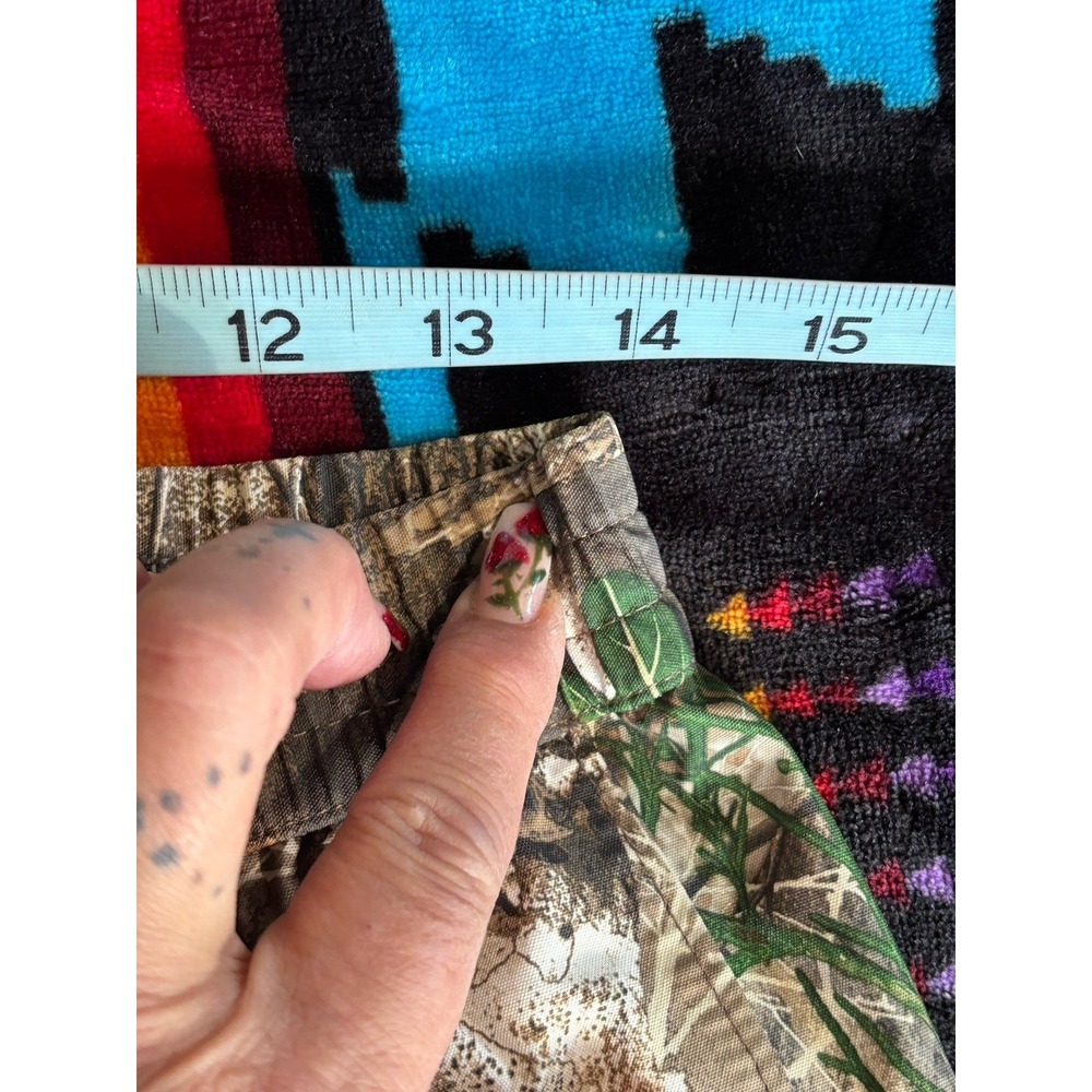 Rustic Ridge Hunting Rain Pants Size M Real‎ Tree Mid Rise Elastic Waist Zip Leg - Picture 8 of 10